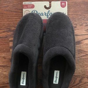 Mens Dearfoams Slippers Shoes Memory Foam Sz. M 9 - 10 NWT NEW